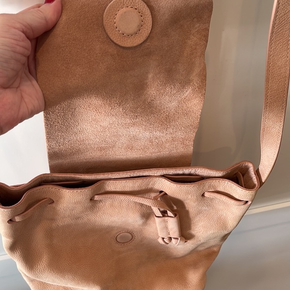 Jigsaw brand Wonens blush suede small bucket crossbody - Picture 3 of 6